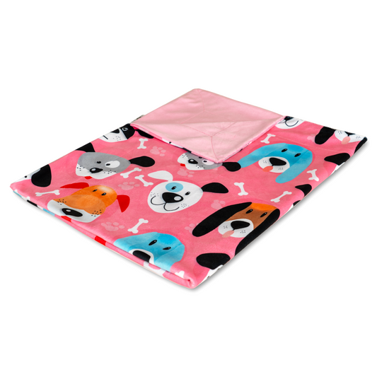 Dogs - Pink background pet blanket