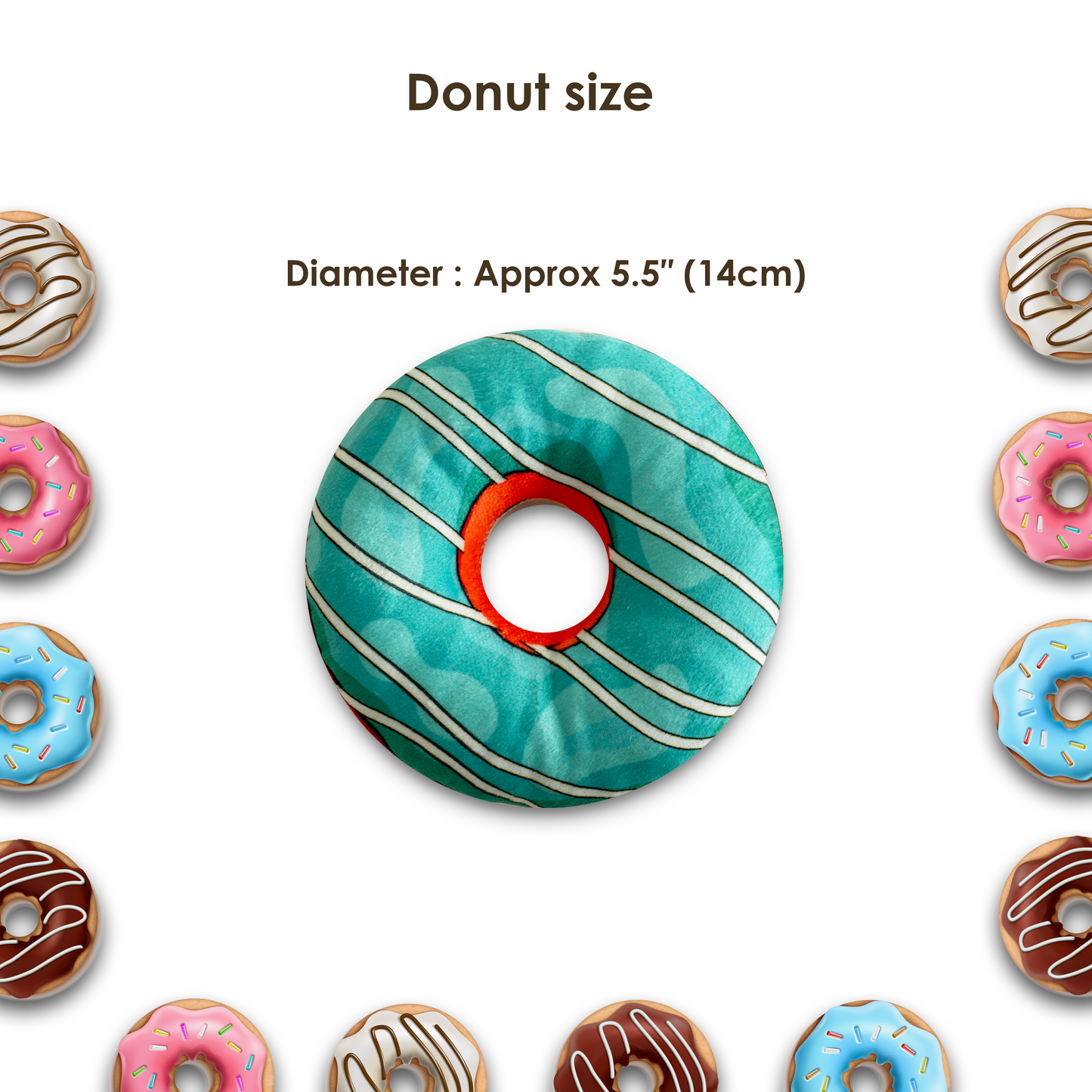 Green donut with cream
