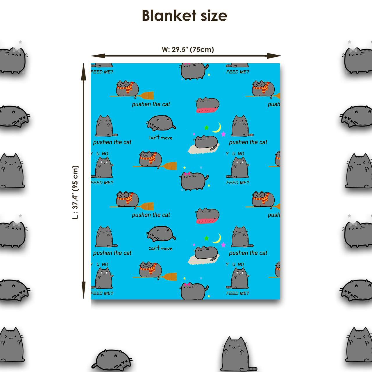 Burrito Pet Blanket - Blue Color