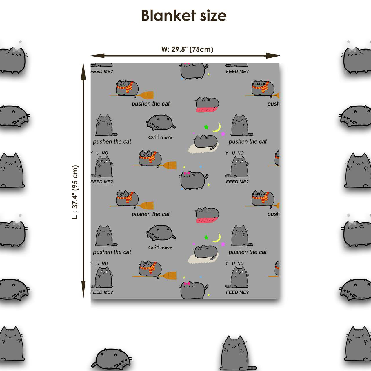 Burrito Pet Blanket - Gray Color