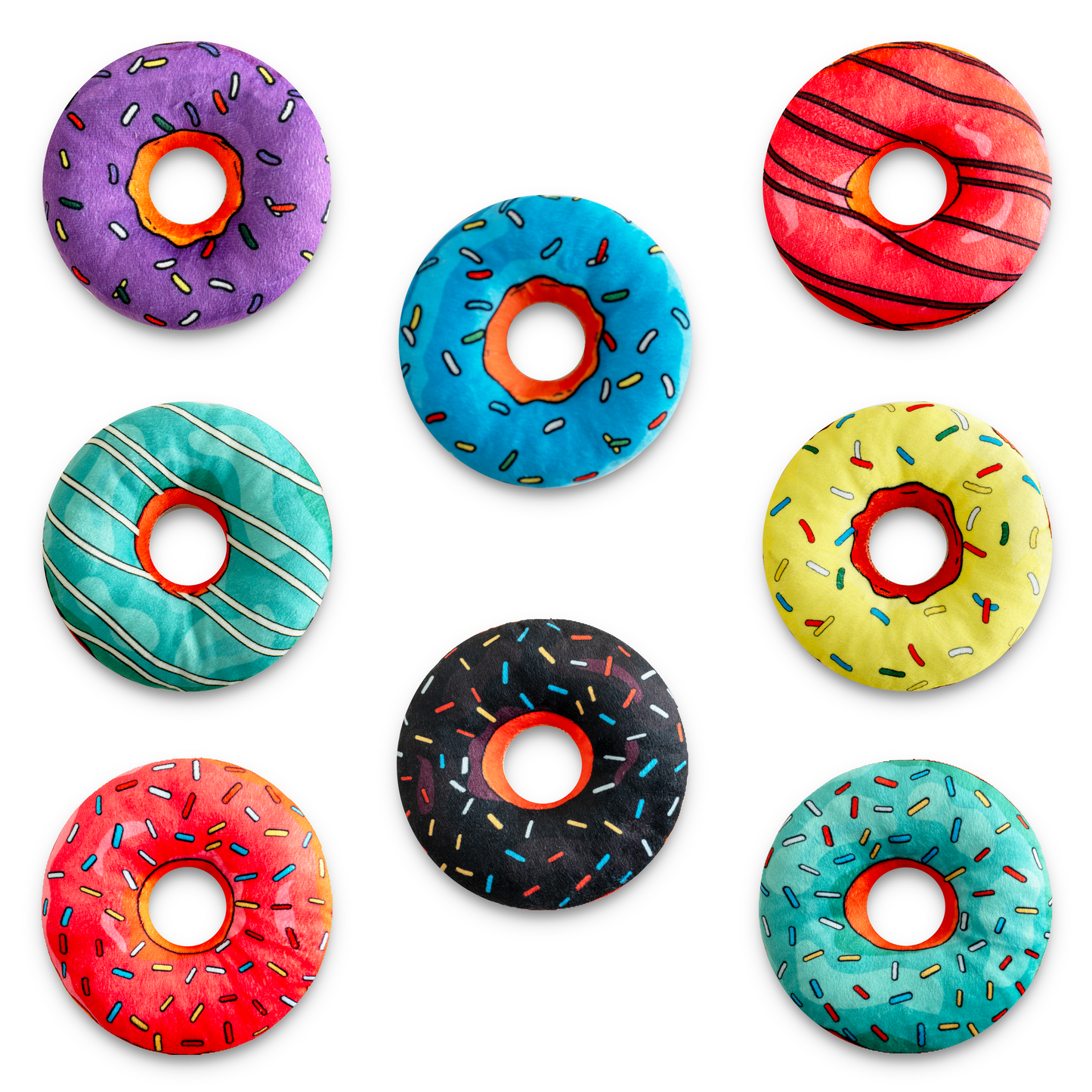 Yellow donut with colourful sprinkles