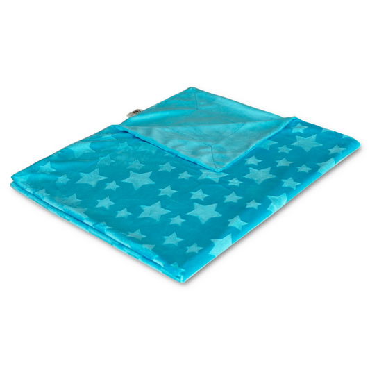 Turquoise Blue star-patterned pet blanket