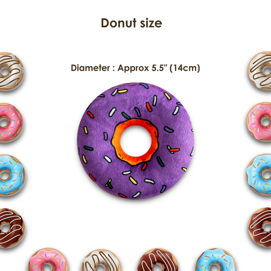 Purple donut with colorful sprinkles