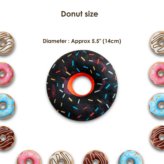 Chocolate donut with colorful sprinkles