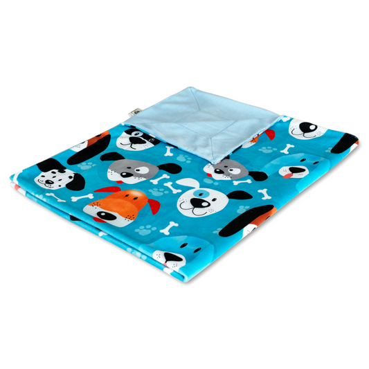 Dogs -  Blue background pet blanket