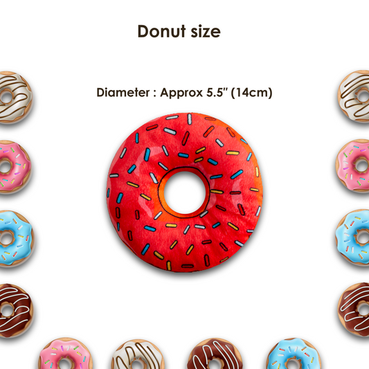 Fuchsia donut with colorful sprinkles