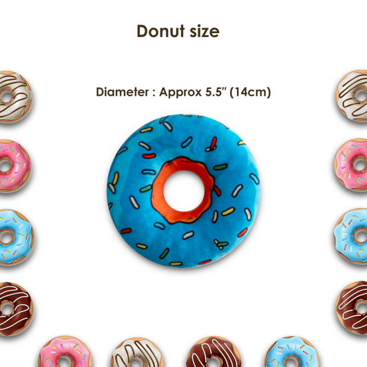 Blue donut with colorful sprinkles