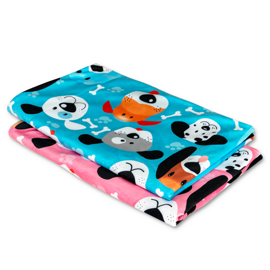 Dogs -  Blue background pet blanket