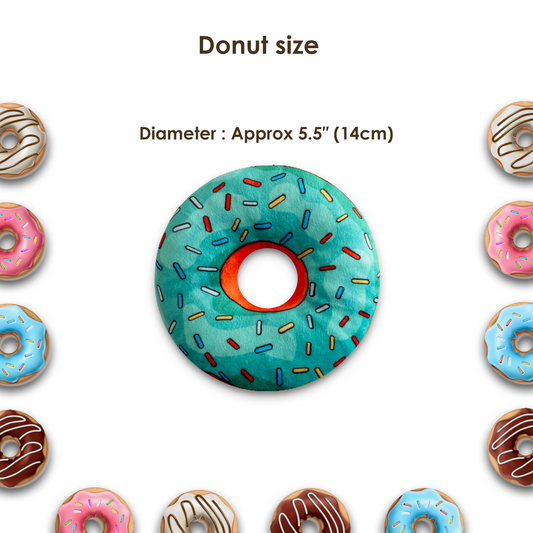 Green donut with colorful sprinkles