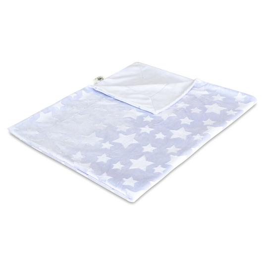 Lilac star-patterned pet blanket