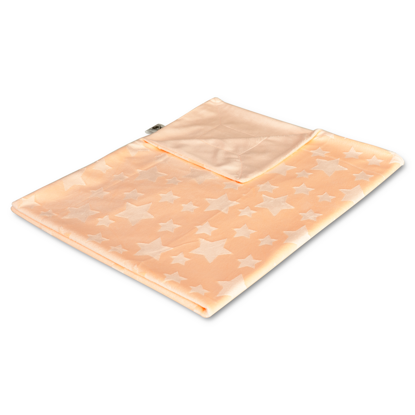 Peach star- patterned pet blanket