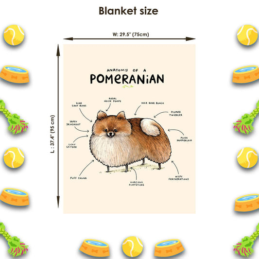 Pomeranian Pet Design Blanket