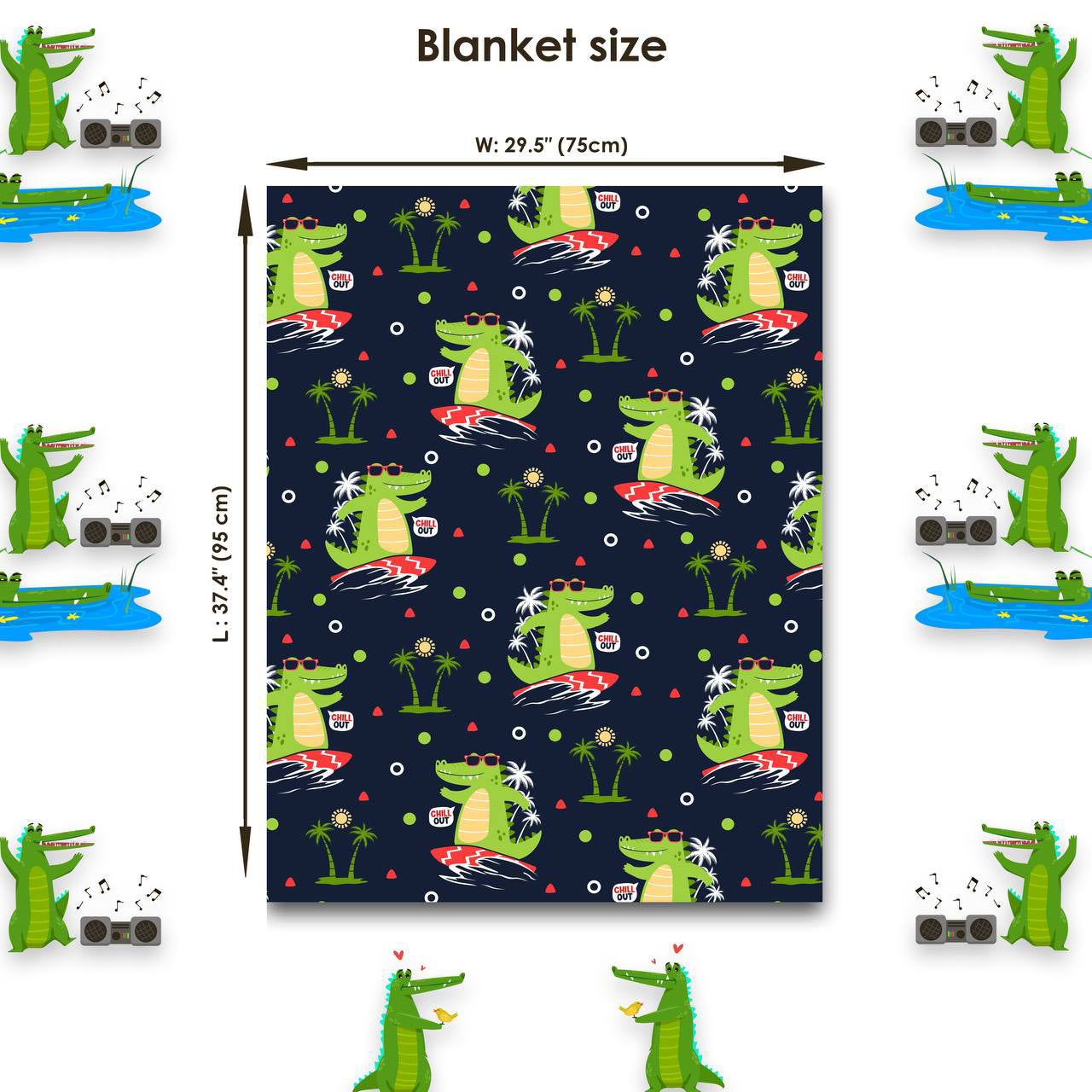Chill Crocodile Pet Blanket
